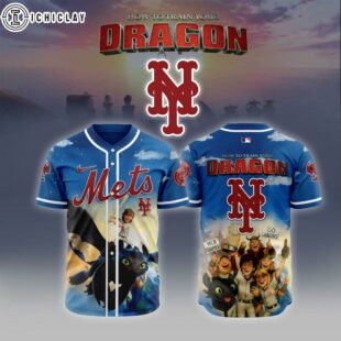 MLB New York Mets X How To Train Your Dragon Baseball Jersey
