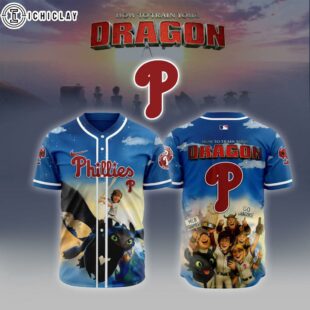 MLB Philadelphia Phillies X How To Train Your Dragon Baseball Jersey