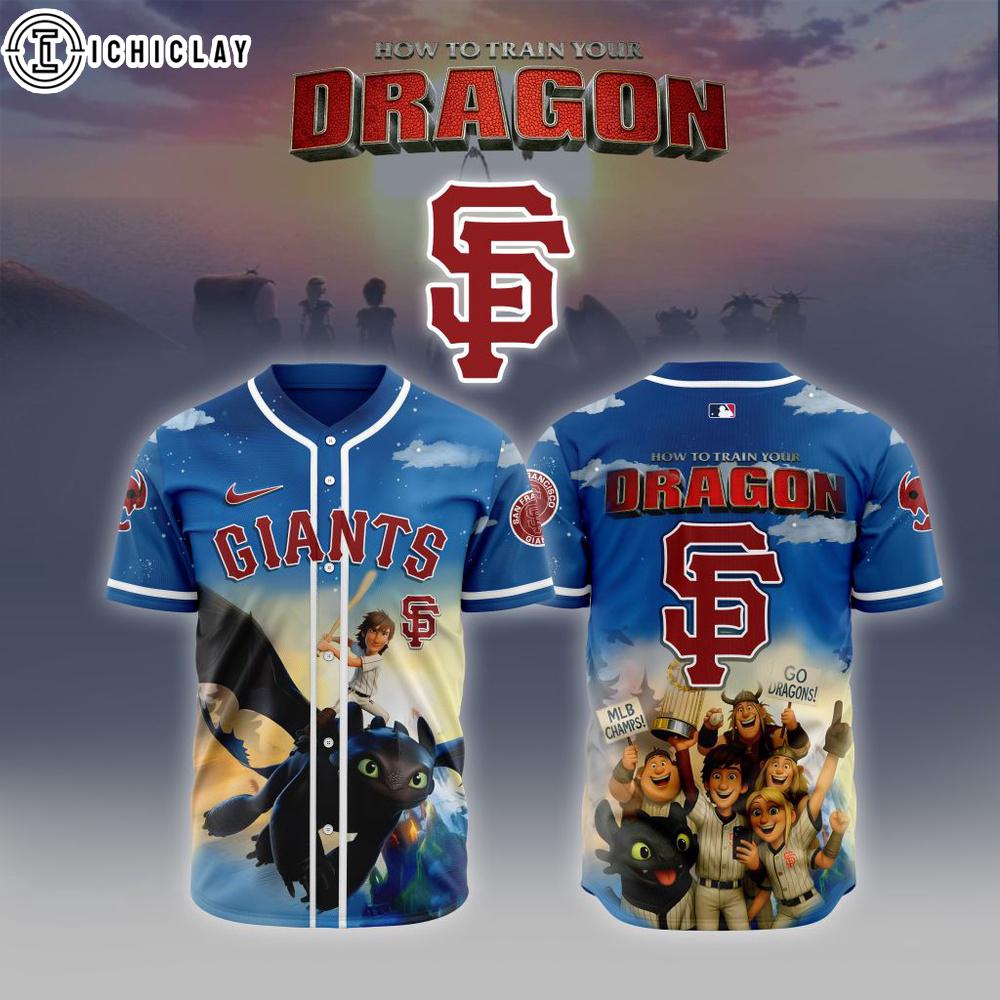 MLB San Francisco Giants X How To Train Your Dragon Baseball Jersey MLB San Francisco Giants X How To Train Your Dragon Baseball Jersey