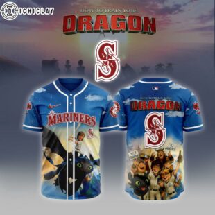 MLB Seattle Mariners X How To Train Your Dragon Baseball Jersey