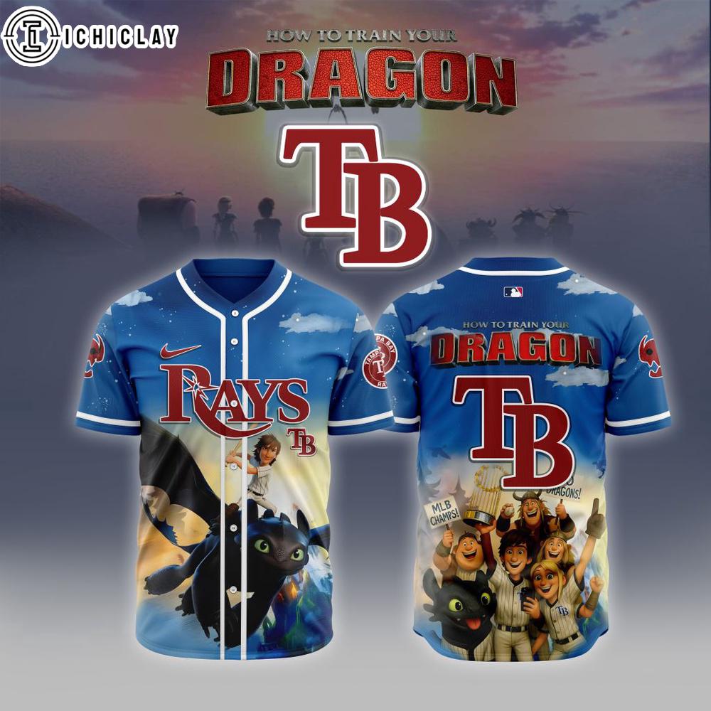 MLB Tampa Bay Rays X How To Train Your Dragon Baseball Jersey MLB Tampa Bay Rays X How To Train Your Dragon Baseball Jersey