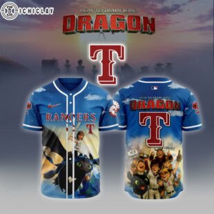 MLB Texas Rangers X How To Train Your Dragon Baseball Jersey