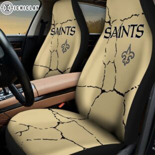 New Orleans Saints Crack Pattern Car Seat Cover