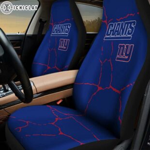 New York Giants Crack Pattern Car Seat Cover