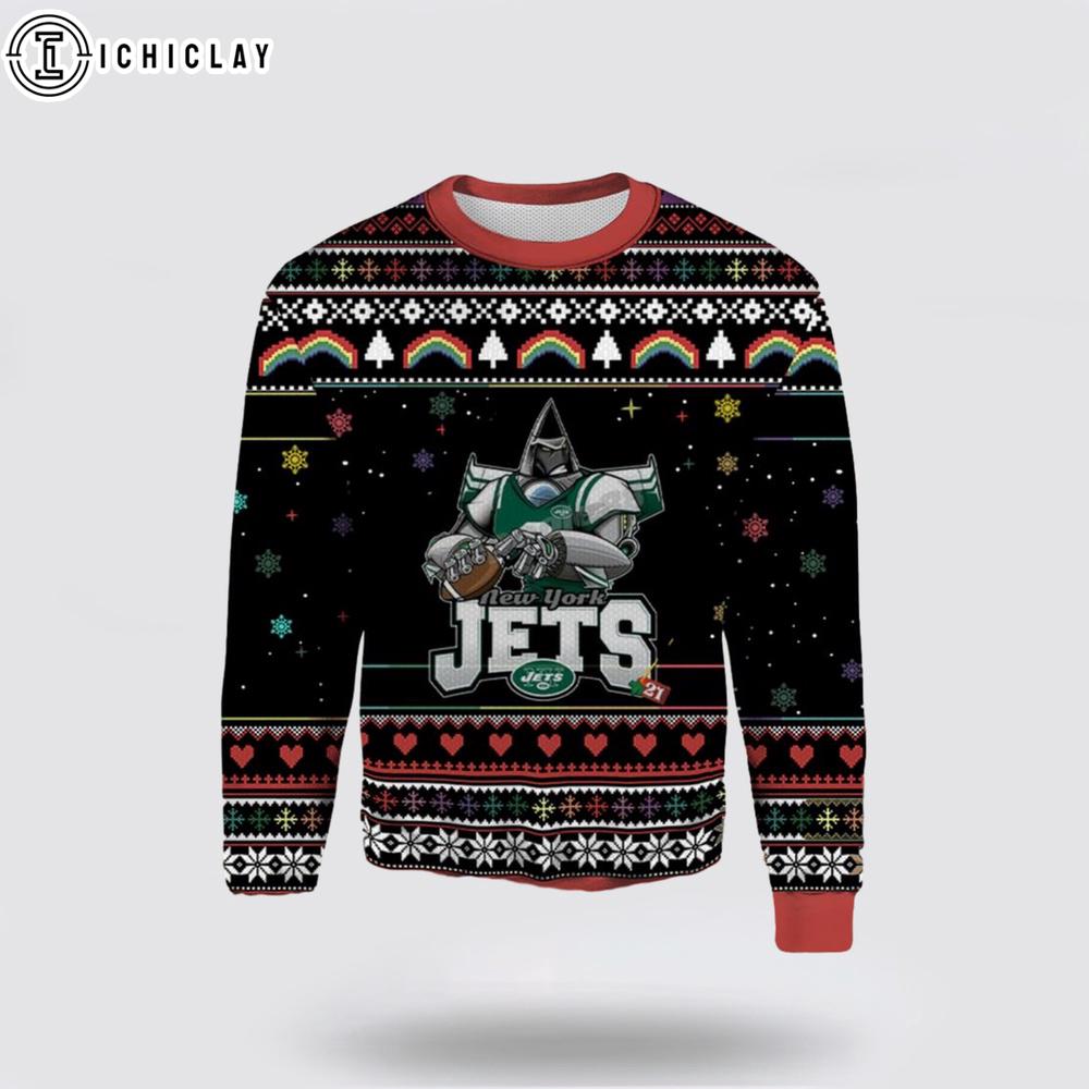 New York Jets Anime Ugly Christmas Sweater New York Jets Anime Ugly Christmas Sweater