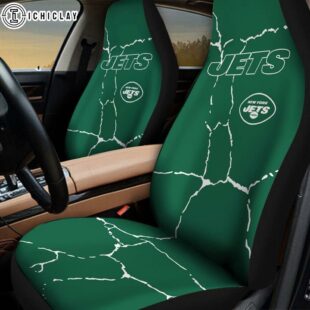 New York Jets Crack Pattern Car Seat Cover