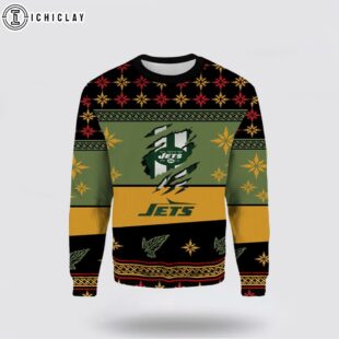 New York Jets Logo Ugly Christmas Sweater