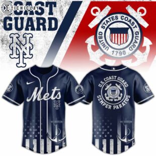 New York Mets MLB x US Coast Guard Baseball Jersey Shirt