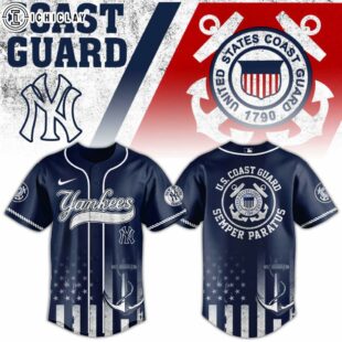 New York Yankees MLB x US Coast Guard Baseball Jersey Shirt