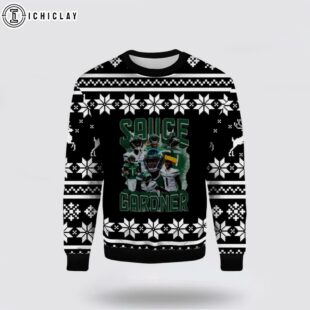 NFL Sauce Gardner New York Jets Ugly Christmas Sweater