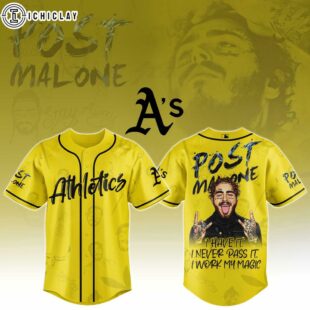 Oakland Athletics MLB x Post Malone Tour Baseball Jersey For Fans