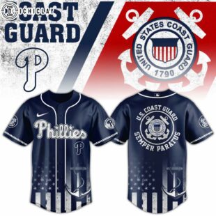 Philadelphia Phillies MLB x US Coast Guard Baseball Jersey Shirt