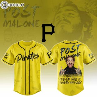 Pittsburgh Pirates MLB x Post Malone Tour Baseball Jersey For Fans