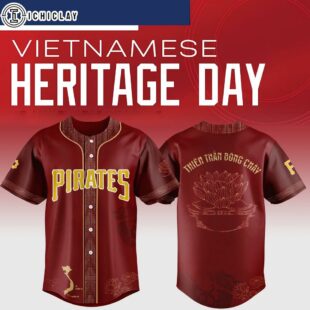 Pittsburgh Pirates MLB x Vietnamese Heritage Night Baseball Jersey Shirt