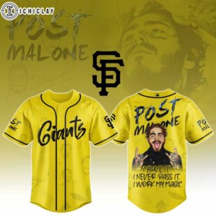 San Francisco Giants MLB x Post Malone Tour Baseball Jersey For Fans