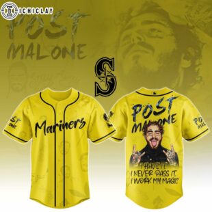 Seattle Mariners MLB x Post Malone Tour Baseball Jersey For Fans