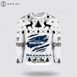 Seattle Seahawks Logo Ugly Christmas Sweater