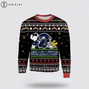 Seattle Seahawks Snoopy Ugly Christmas Sweater