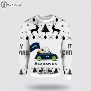 Seattle Seahawks Snoopy Ugly Merry Christmas Sweater
