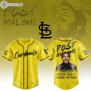 St. Louis Cardinals MLB x Post Malone Tour Baseball Jersey For Fans