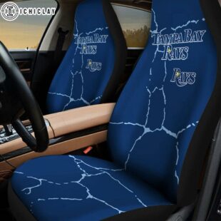 Tampa Bay Rays Crack Pattern Car Seat Cover