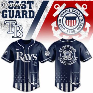 Tampa Bay Rays MLB x US Coast Guard Baseball Jersey Shirt