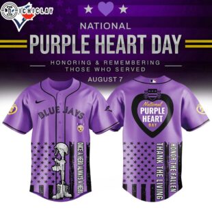 Toronto Blue Jays MLB X Purple Heart Day Baseball Jersey Shirt