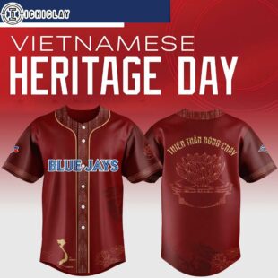 Toronto Blue Jays MLB x Vietnamese Heritage Night Baseball Jersey Shirt