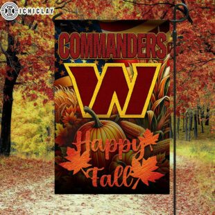 Washington Commanders NFL Happy Fall House And Garden Flag Decor