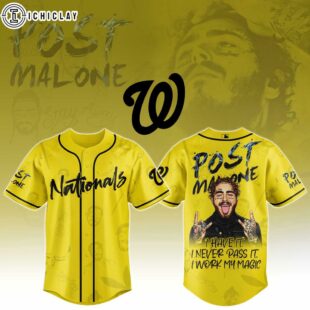 Washington Nationals MLB x Post Malone Tour Baseball Jersey For Fans