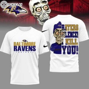 Baltimore Ravens NFL Haters Silence I Kill You 3D Shirt