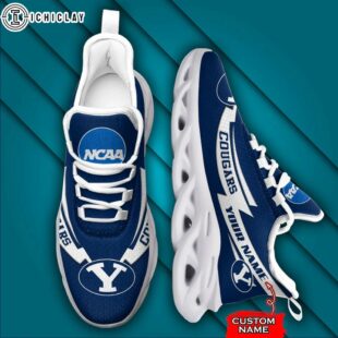 Custom Name BYU Cougars Max Soul Shoes For Fans