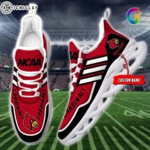Custom Name Louisville Cardinals NCAA Sport Max Soul Shoes For Fans