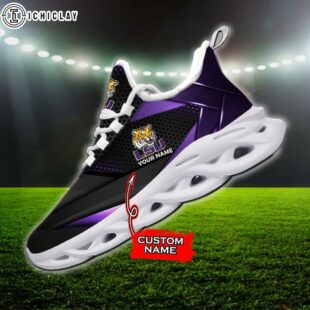 Custom Name LSU Tigers NCAA Max Soul Shoes For Fans
