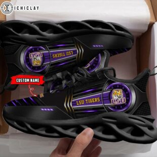Custom Name LSU Tigers NCAA Sport Max Soul Shoes For Fans