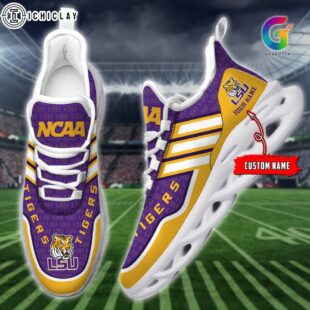 Custom Name LSU Tigers NCAA Team Sport Max Soul Shoes For Fans