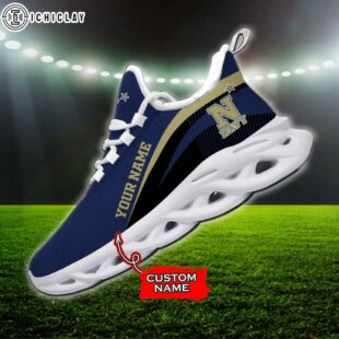 Custom Name Navy Midshipmen NCAA Team Max Soul Shoes For Fans