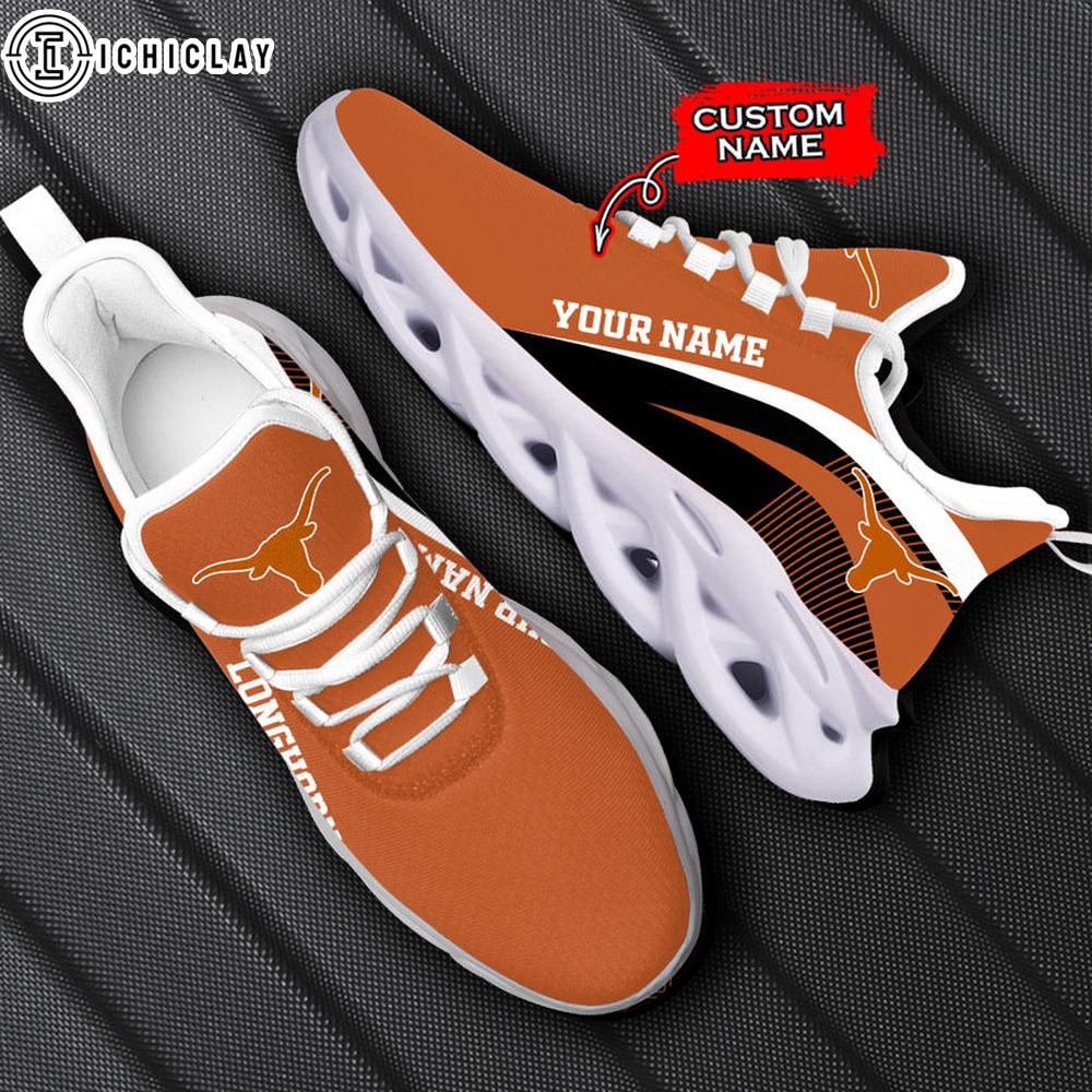 Custom Name Texas Longhorns NCAA Max Soul Shoes For Fans Custom Name Texas Longhorns NCAA Max Soul Shoes For Fans