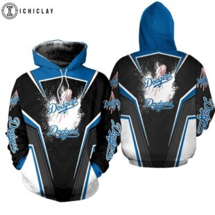 Los Angeles Dodgers Black Ice Splash 3D Shirt For Fans