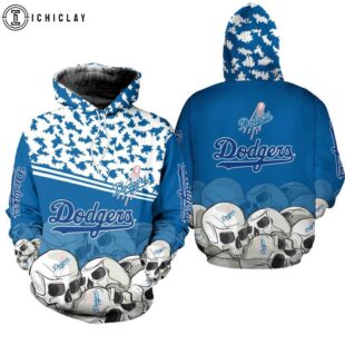 Los Angeles Dodgers Skull Camo 3D Shirt For Fans
