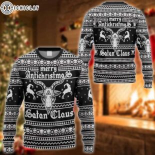 Merry Antichristmas Satan Claus Ugly Sweater