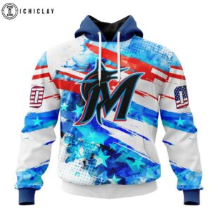 MLB Miami Marlins Special Independence Day 3D Shirt