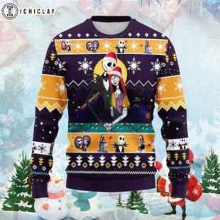 Romantic Nightmare Before Christmas Ugly Sweater Knitted