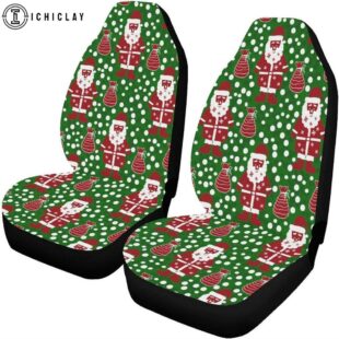 A Christmas Full Of Gifts With Santa Claus Car Seat Covers Decor For Car