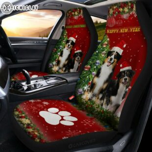 Australian Shepherds Dog Christmas Car Seat Covers Decor For Car