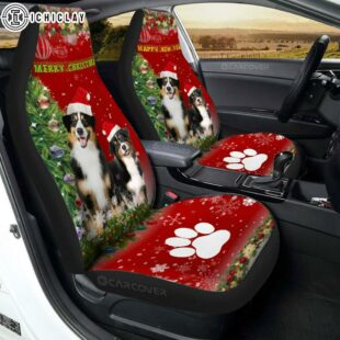 Australian Shepherds Dog Christmas Car Seat Covers Decor For Car