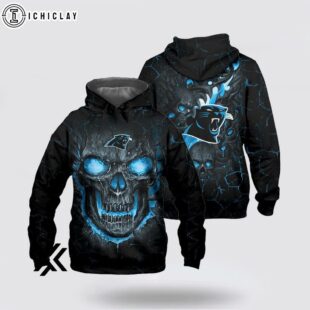 Carolina Panthers Skull Face 3D Shirt For Fans