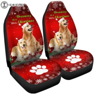 Christmas Golden Retrievers Car Seat Covers Decor For Car