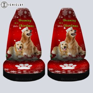 Christmas Golden Retrievers Car Seat Covers Decor For Car