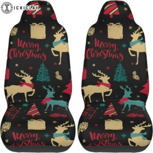 Christmas Reindeer Car Seat Covers Decor For Car